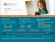 Tablet Screenshot of prepnowtutoring.com